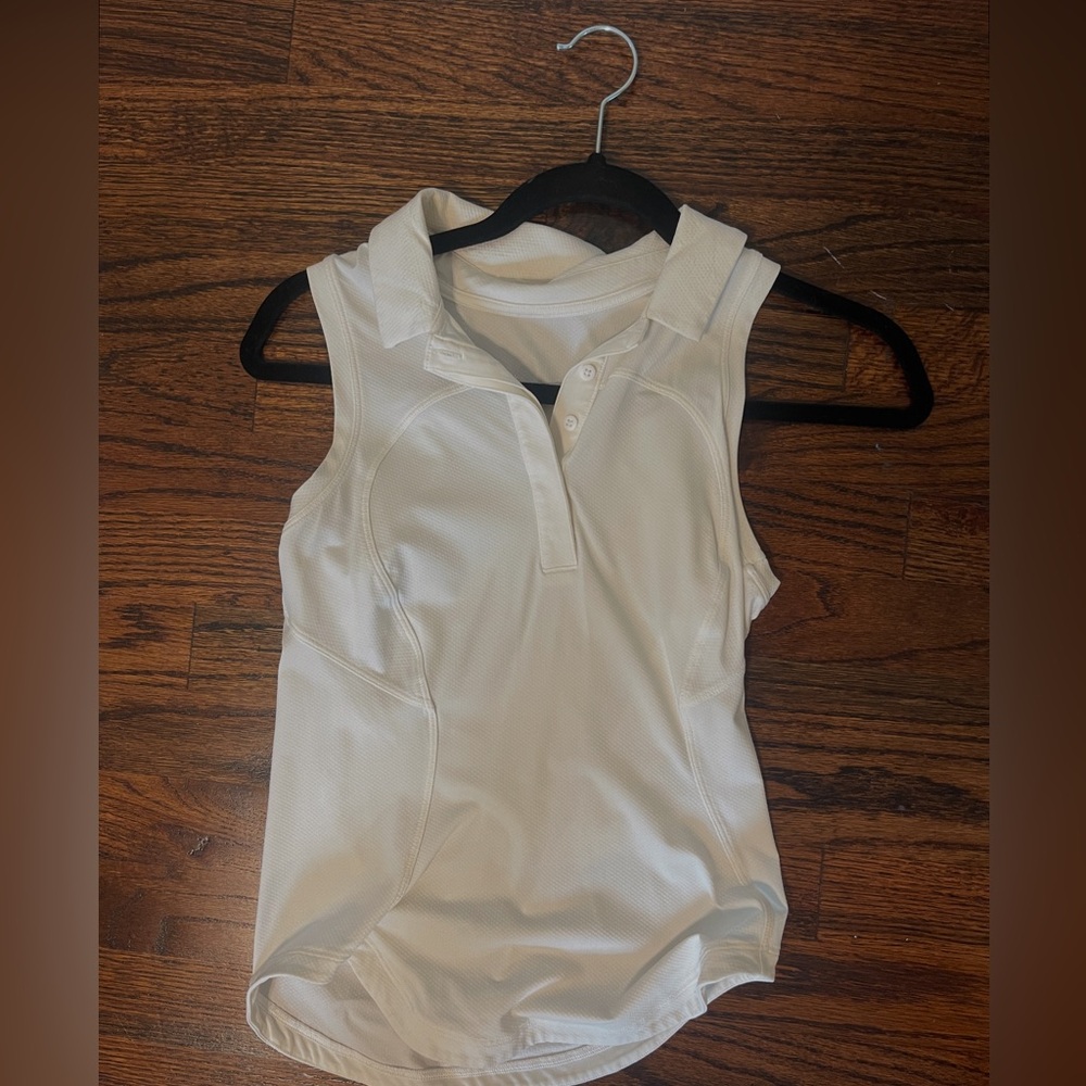 Lululemon collared tank white